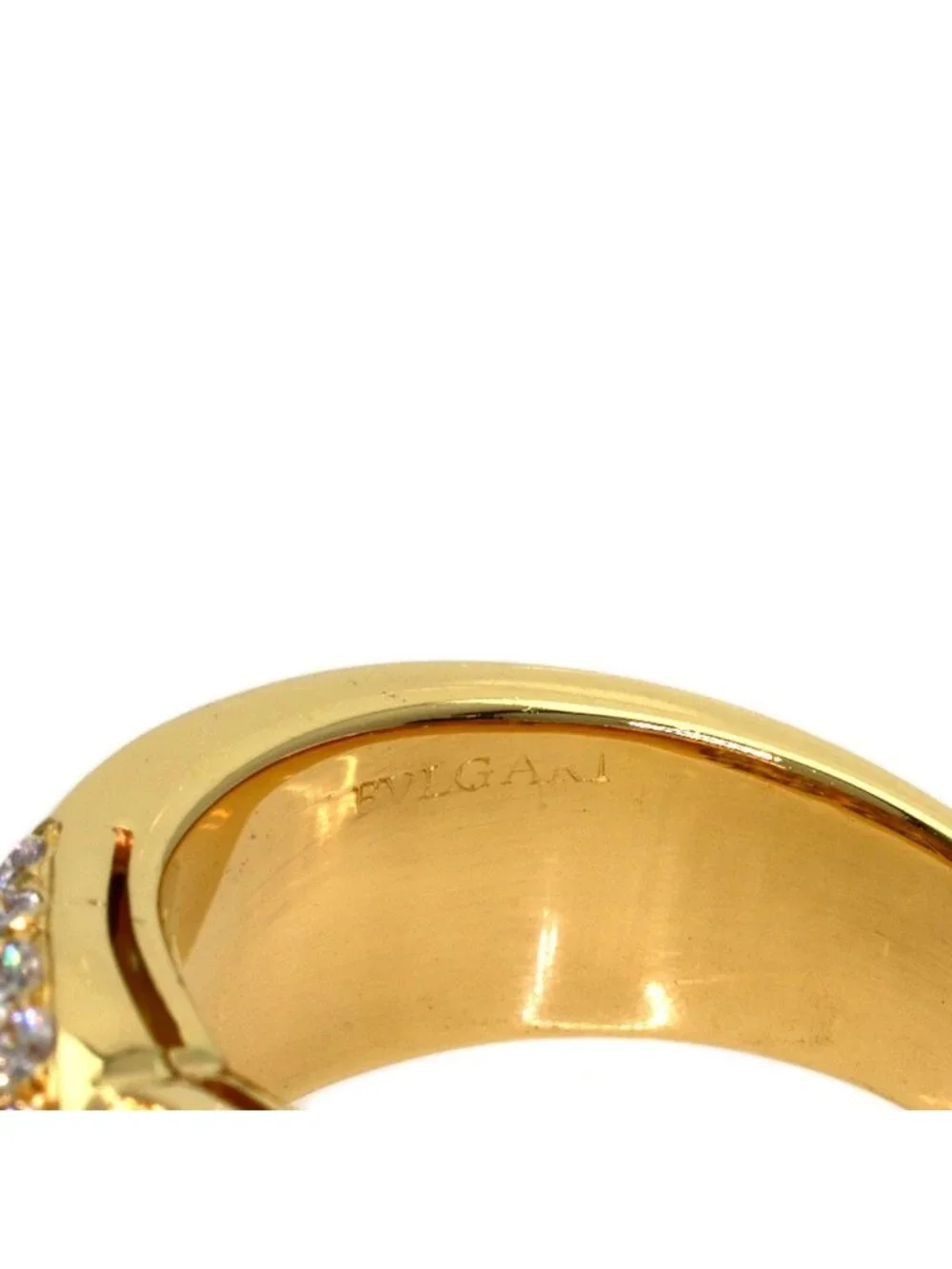 Bvlgari Vintage Diamond Ring 18K Yellow Gold